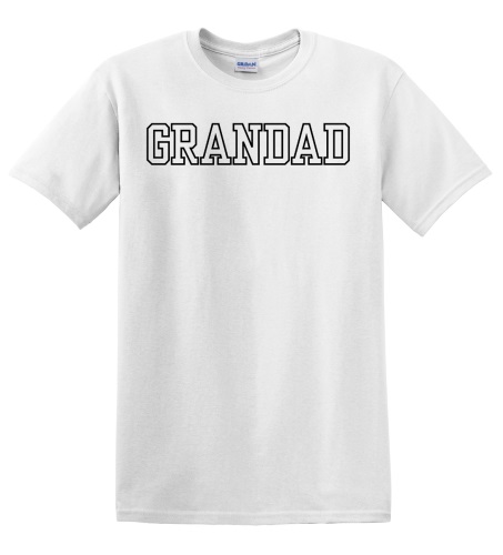 Epic Adult/Youth GRANDAD  varsity sports biggest fan blk Cotton Graphic T-Shirts. Free shipping.  Some exclusions apply.