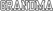 Epic Ladies GRANDMA varsity sports biggest fan blk V-Neck Graphic T-Shirts