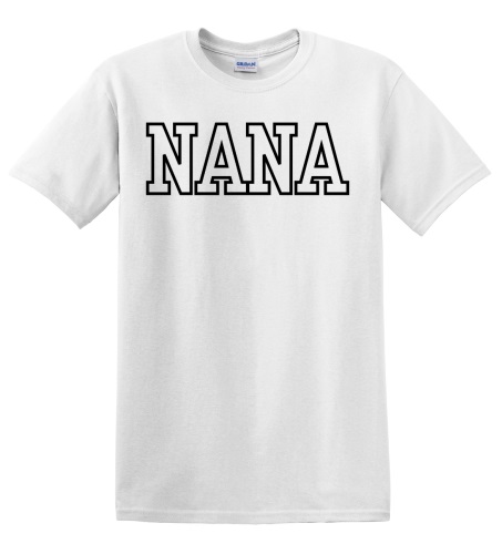 Epic Adult/Youth NANA  varsity sports biggest fan blk Cotton Graphic T-Shirts. Free shipping.  Some exclusions apply.