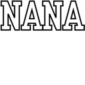 Epic Ladies NANA  varsity sports biggest fan blk V-Neck Graphic T-Shirts