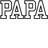 Epic Ladies PAPA varsity sports biggest fan blk V-Neck Graphic T-Shirts