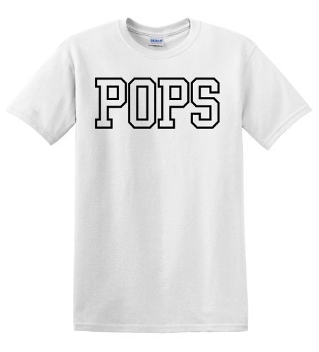 Epic Adult/Youth POPS varsity sports biggest fan blk Cotton Graphic T-Shirts. Free shipping.  Some exclusions apply.