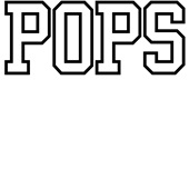 Epic Ladies POPS varsity sports biggest fan blk V-Neck Graphic T-Shirts