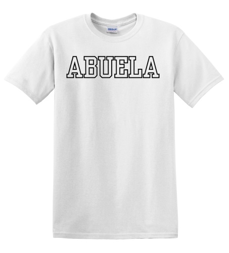 Epic Adult/Youth ABUELA varsity sports biggest fan blk Cotton Graphic T-Shirts. Free shipping.  Some exclusions apply.