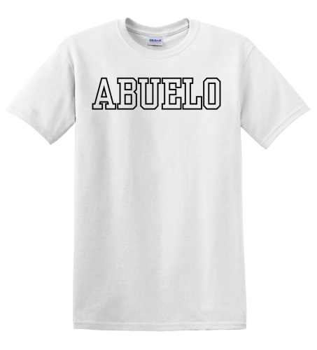 Epic Adult/Youth ABUELO varsity sports biggest fan blk Cotton Graphic T-Shirts. Free shipping.  Some exclusions apply.