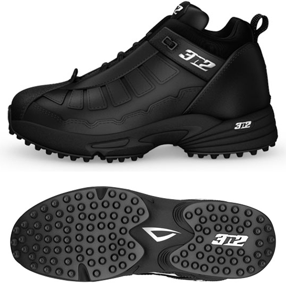 3n2 Pro Turf Trainer Mid Softball Shoes Black Baseball Equipment & Gear