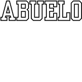 Epic Ladies ABUELO varsity sports biggest fan blk V-Neck Graphic T-Shirts