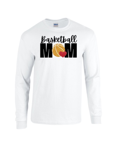 Epic Basketball Mom Love Long Sleeve Cotton Graphic T-Shirts. Free shipping.  Some exclusions apply.