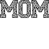 Epic Ladies MOM Leopard Cheetah Spots Sports Fan V-Neck Graphic T-Shirts