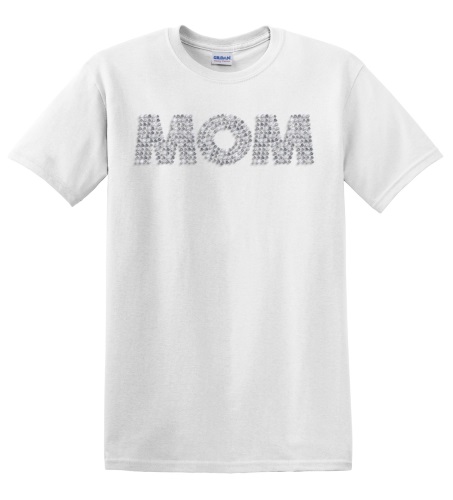 Epic Adult/Youth MOM Silver Diamond Style Print Cotton Graphic T-Shirts. Free shipping.  Some exclusions apply.