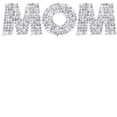 Epic Ladies MOM Silver Diamond Style Print V-Neck Graphic T-Shirts