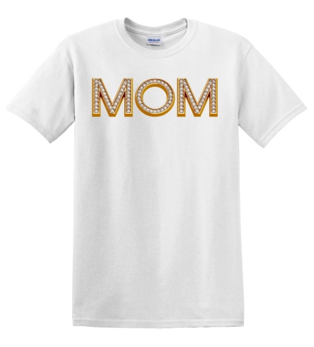 Epic Adult/Youth MOM Gold Bling Diamond Style Print Cotton Graphic T-Shirts. Free shipping.  Some exclusions apply.