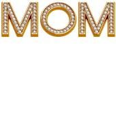 Epic Ladies MOM Gold Bling Diamond Style Print V-Neck Graphic T-Shirts