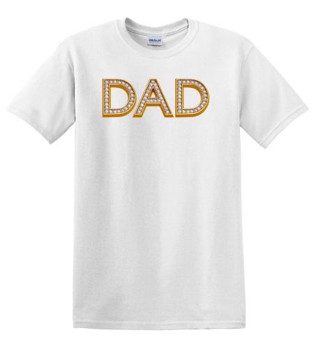 Epic Adult/Youth DAD Gold Bling Diamond Style Print Cotton Graphic T-Shirts. Free shipping.  Some exclusions apply.