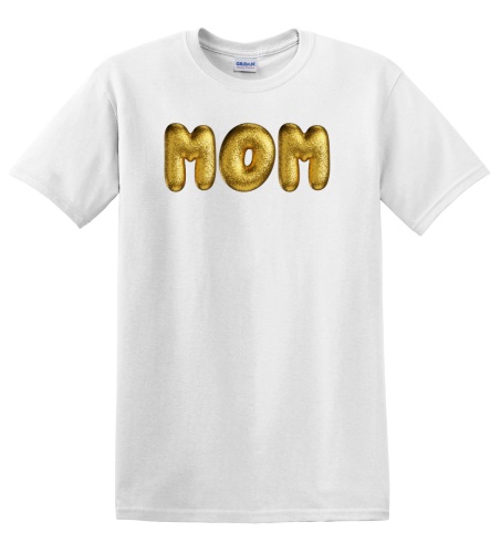 Epic Adult/Youth MOM Puffy Balloon Gold Bling Style Print Cotton Graphic T-Shirts. Free shipping.  Some exclusions apply.