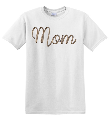 Epic Adult/Youth MOM Metallic Wire Paperclip Font Cotton Graphic T-Shirts. Free shipping.  Some exclusions apply.