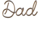 Epic Ladies DAD Metallic Wire Paperclip Font V-Neck Graphic T-Shirts
