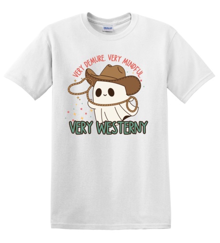 Epic Adult/Youth Very Cutesy Ghosties Western Country Cotton Graphic T-Shirts. Free shipping.  Some exclusions apply.