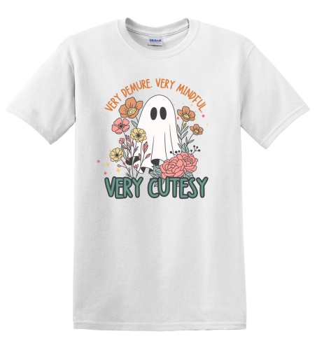 Epic Adult/Youth Very Cutesy Ghosties Flowers Garden Cotton Graphic T-Shirts. Free shipping.  Some exclusions apply.