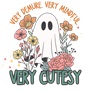 Epic Adult/Youth Very Cutesy Ghosties Flowers Garden Cotton Graphic T-Shirts