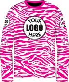 Unisex Crew Animal Print Cool Performance Long Sleeve Sublimated Jersey