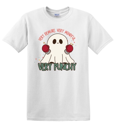 Epic Adult/Youth Very Cutesy Ghosties Boxing Punch Cotton Graphic T-Shirts. Free shipping.  Some exclusions apply.