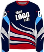 Custom Shooting Shirt - Sublimated "Fire" Long-Sleeve Unisex Crew Tee