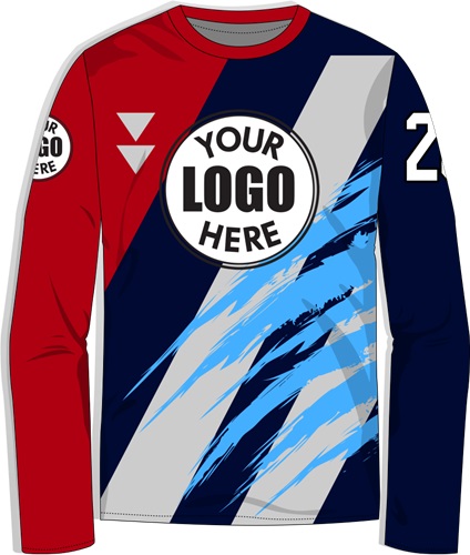 Custom Shooting Shirt - Sublimated "ScratchedUp" Long-Sleeve Unisex Crew Tee