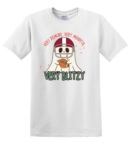 Epic Adult/Youth Very Cutesy Ghosties Football Blitz Cotton Graphic T-Shirts. Free shipping.  Some exclusions apply.