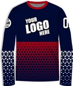 Custom Shooting Shirt - Sublimated "Triangles" Long-Sleeve Unisex Crew Tee