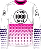 Unisex Crew Triangles Cool Performance Long Sleeve Sublimated Jersey