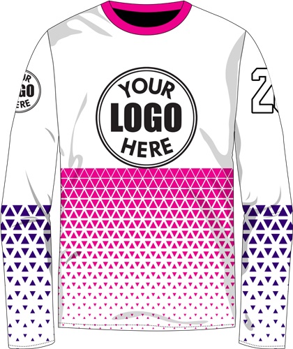 Unisex Crew Triangles Cool Performance Long Sleeve Sublimated Jersey