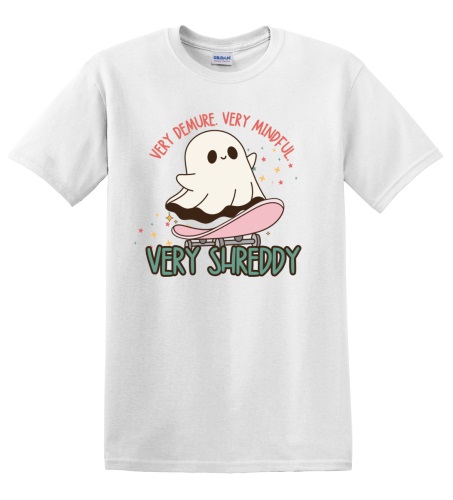 Epic Adult/Youth Very Cutesy Ghosties Skateboard Shred Cotton Graphic T-Shirts. Free shipping.  Some exclusions apply.