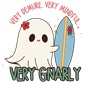 Epic Adult/Youth Very Cutesy Ghosties Gnarly Surfing Cotton Graphic T-Shirts