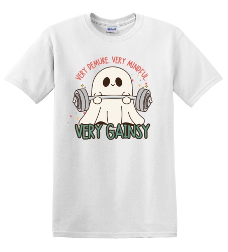 Epic Adult/Youth Very Cutesy Ghosties Weight Lift Gains Cotton Graphic T-Shirts. Free shipping.  Some exclusions apply.