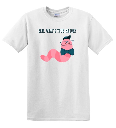 Epic Adult/Youth What's Your Major Adventure Worm Meme Cotton Graphic T-Shirts. Free shipping.  Some exclusions apply.