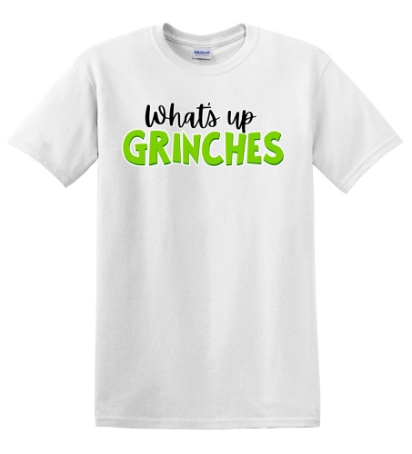 Epic Adult/Youth What's Up Grinches outline Cotton Graphic T-Shirts. Free shipping.  Some exclusions apply.