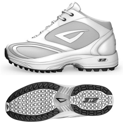 3n2 Momentum Turf Trainer Mid Softball Shoes White
