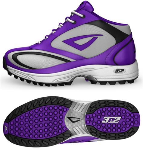 Momentum Turf Trainer Mid Softball Shoes Purple