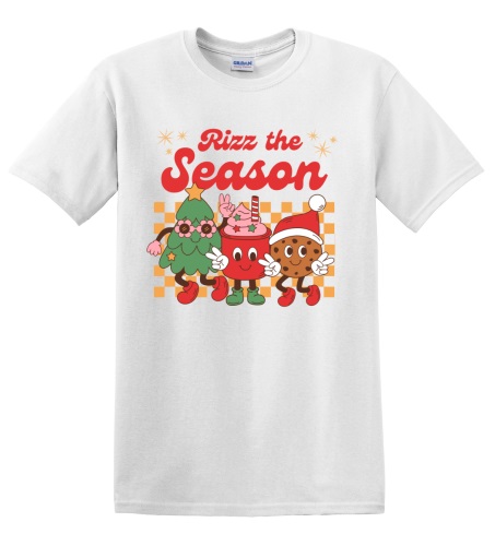 Epic Adult/Youth Rizz The Season Skibidi Christmas Cotton Graphic T-Shirts. Free shipping.  Some exclusions apply.