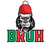 Epic Adult/Youth Bruh Not Amused Christmas Sigma Gorilla Cotton Graphic T-Shirts