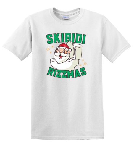 Epic Adult/Youth Skibidi Rizzmas Ohio Sigma Christmas Cotton Graphic T-Shirts. Free shipping.  Some exclusions apply.