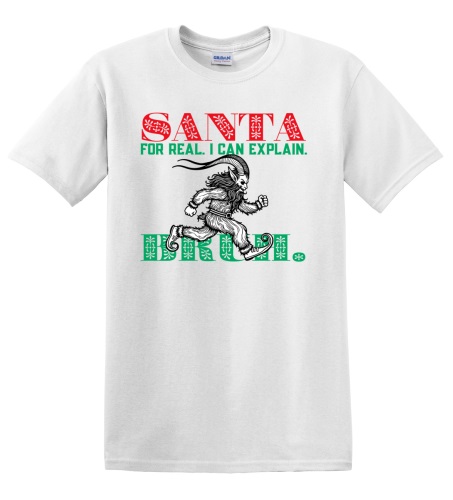 Epic Adult/Youth Santa Bruh For Real Can Explain Krampus Cotton Graphic T-Shirts. Free shipping.  Some exclusions apply.