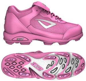 3n2 Rookie Youth Softball Baseball Cleats Pink - Baseball Equipment & Gear