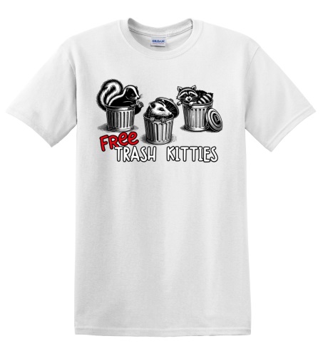 Epic Adult/Youth Free Trash Kitties Skunk Possum Raccoon Cotton Graphic T-Shirts. Free shipping.  Some exclusions apply.