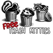 Epic Ladies Free Trash Kitties Skunk Possum Raccoon V-Neck Graphic T-Shirts
