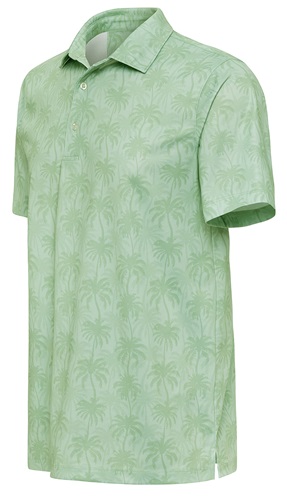 ParagonXP Adult Charleston Sublimated Palm Tree Print Polo UPF 30+. Printing is available for this item.