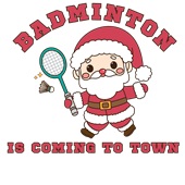 Epic Adult/Youth Badminton Is Coming To Town Santa Cotton Graphic T-Shirts