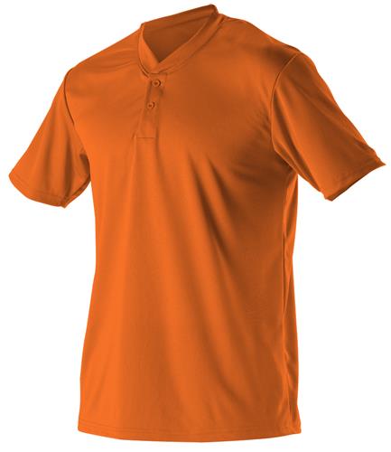 Alleson Adult 2-Button Henley Baseball Jerseys 522MM. Decorated in seven days or less.