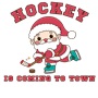 Epic Ladies Hockey Is Coming To Town Santa V-Neck Graphic T-Shirts